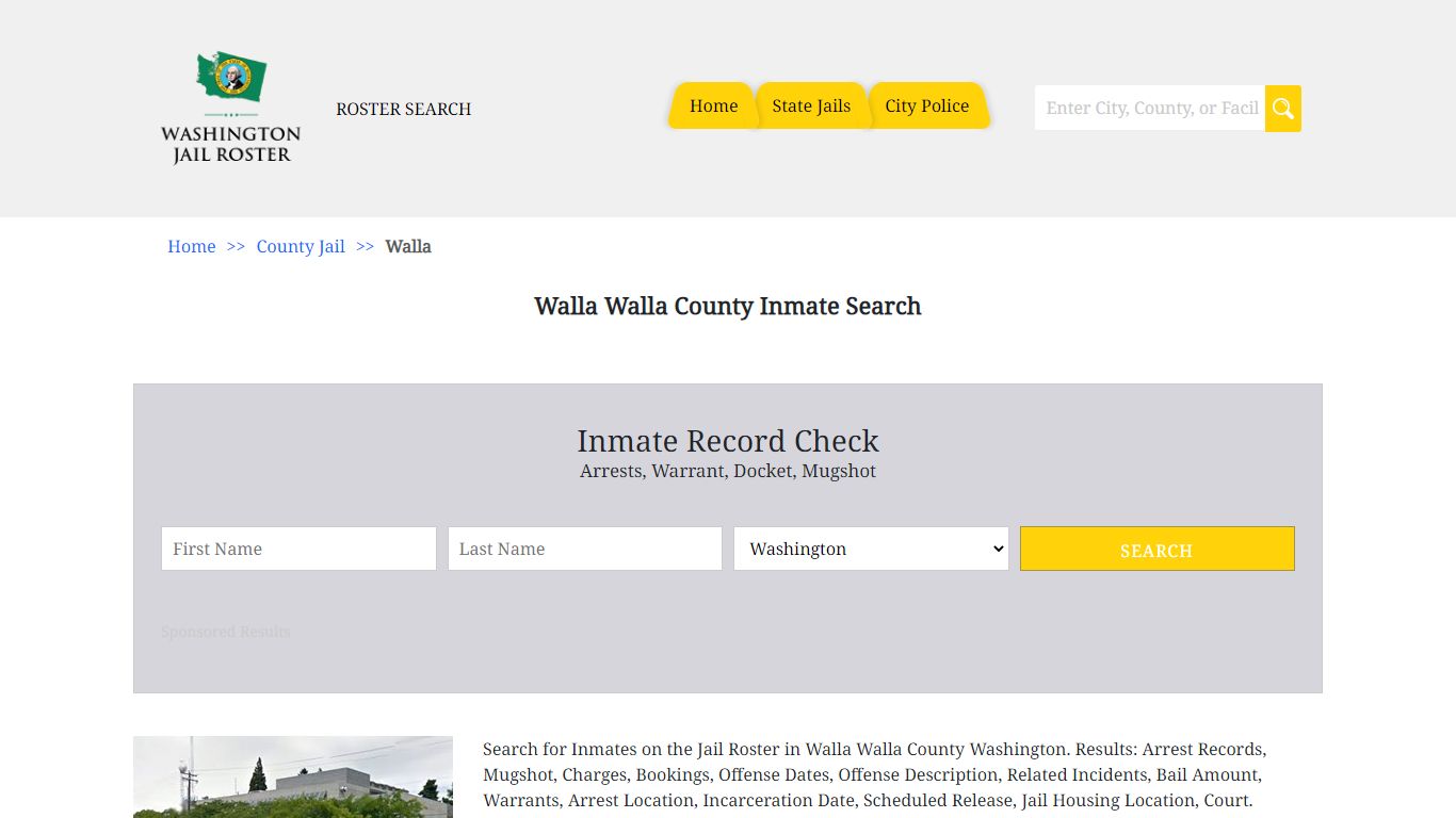 Walla Walla County Inmates | Jail Roster Search